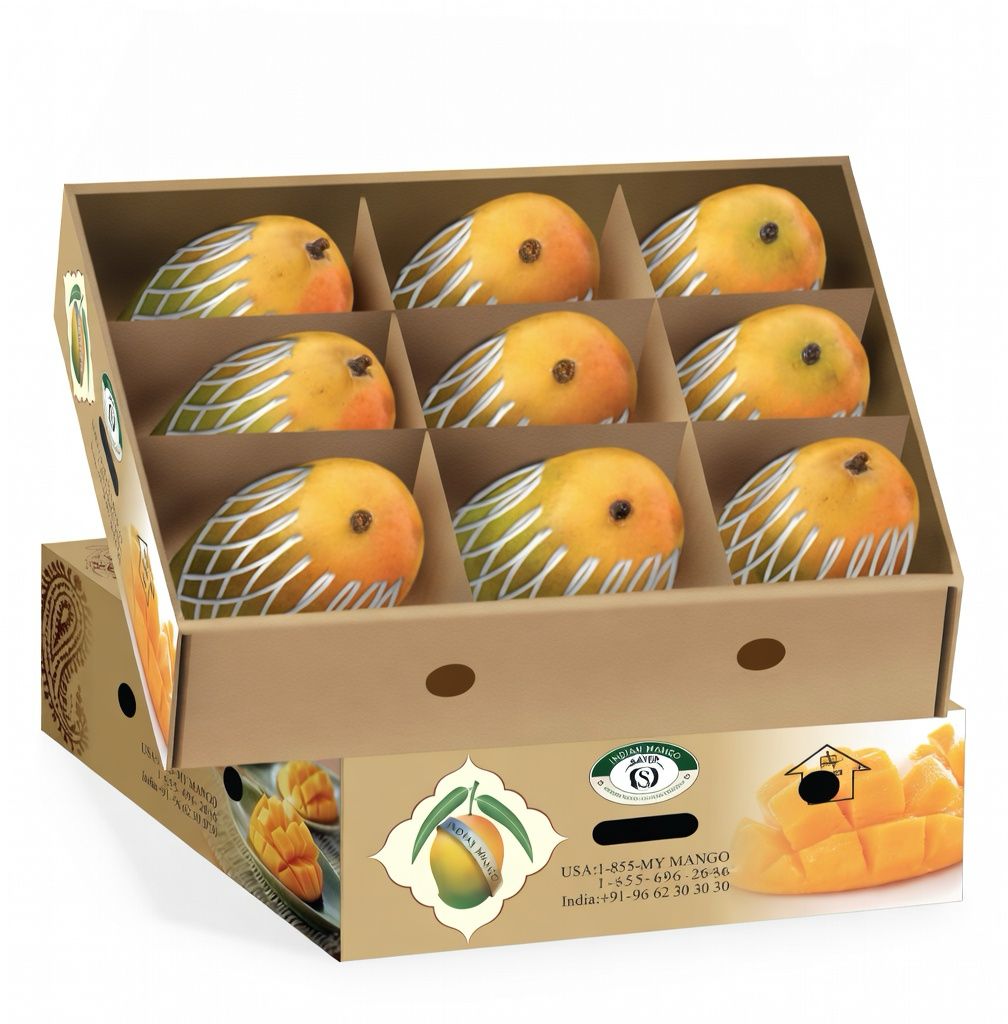 Box of 9 Premier Kesar Mangoes - Openboxview